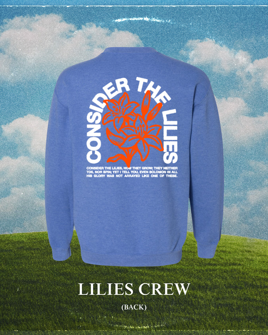 "Lilies" Heather Crewneck